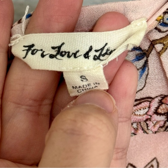 For Love & Lemons Floral Aurora Bee Balm Print Mini Ruffle Dress Size S - Picture 6 of 9